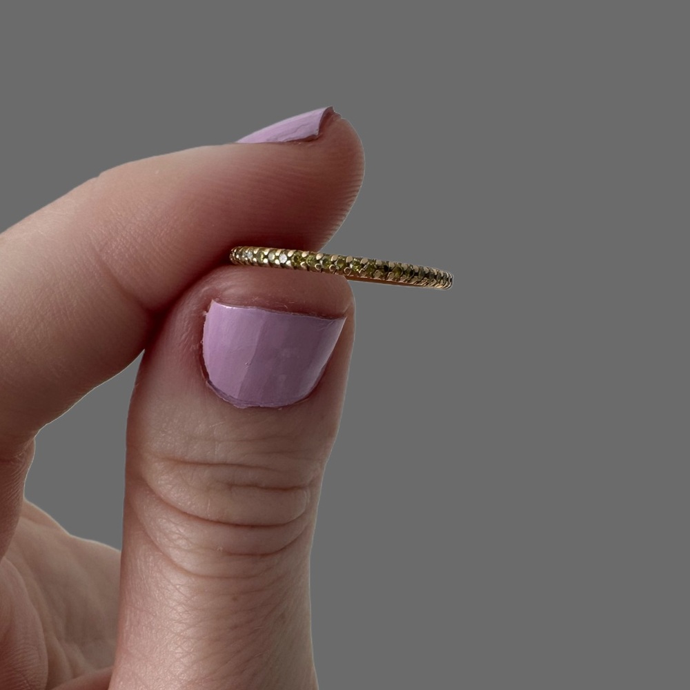 18k Yellow Diamond Micro Pave Eternity Band